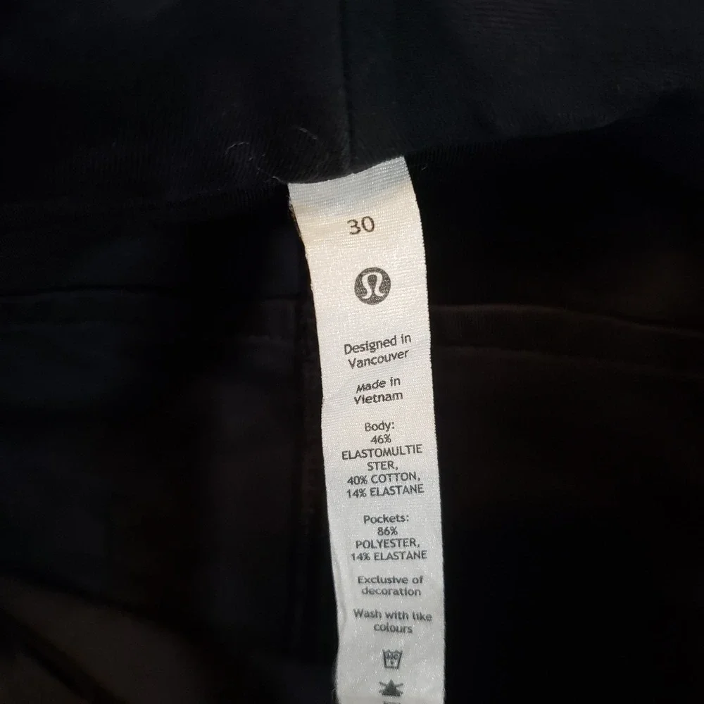 Lululemon City Sleek Wide Legs Pants Womens Black Size 30 High Rise LW5ENJS